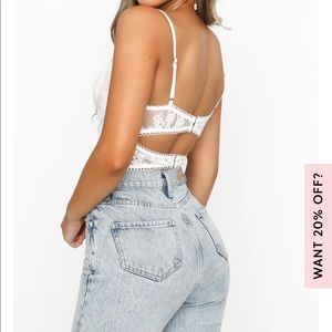 White lace top!
